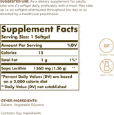 Solgar Soya Lecithin 1360 mg - 100 Softgels - Source of Choline - Gluten Free, Dairy Free - 100 Servings